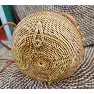 new ata rattan hand woven round circle design ethnic handmade